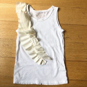 J.Crew (Crewcuts) white tank with appliqué